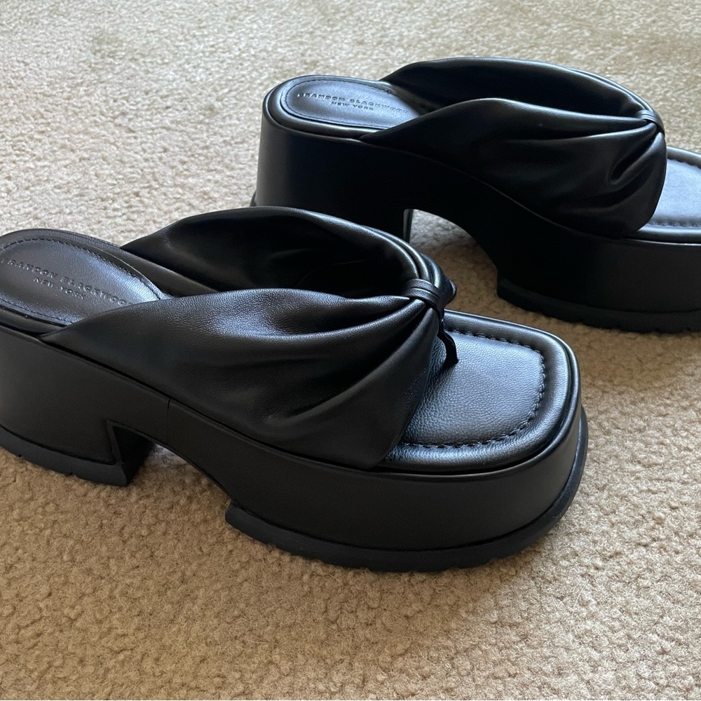 Brandon Blackwood Black Montego Platform Sandal - Picture 6 of 9